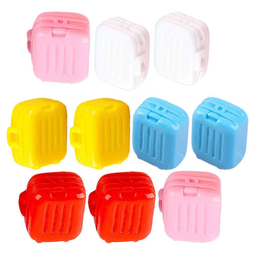 10 قطعة حقيبة صغيرة ملحق المنزل خمر نمط ديكور Diy بها بنفسك تخطيط الغرفة حقيبة أمتعة صغيرة اللعب المشهد حلية #5