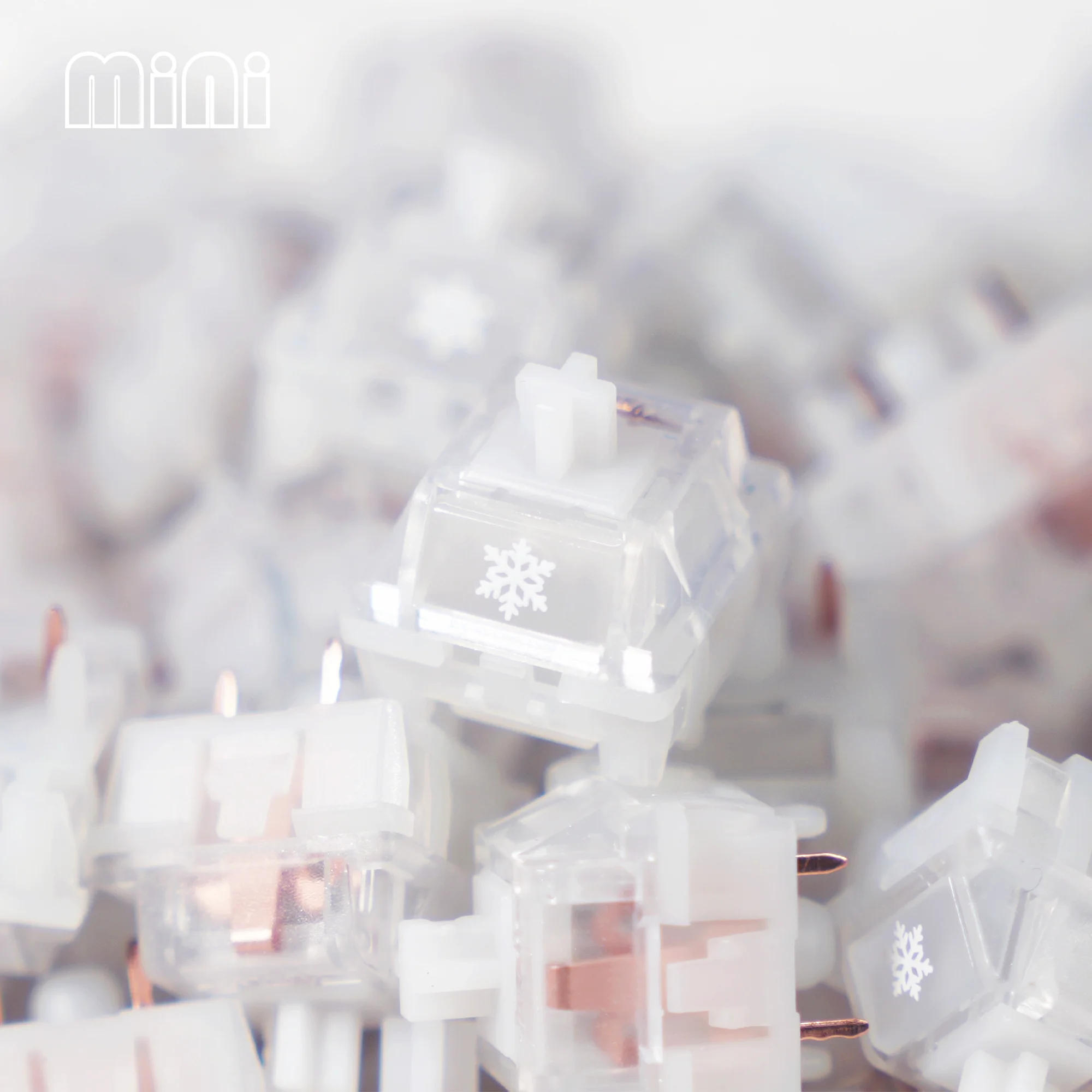Minikeys X HMX Small Snowflake Switch Custom Trigger Pressure 32/37/45gf Smooth Feel Stuffy 5pin Linear Switch Accessories DIY
