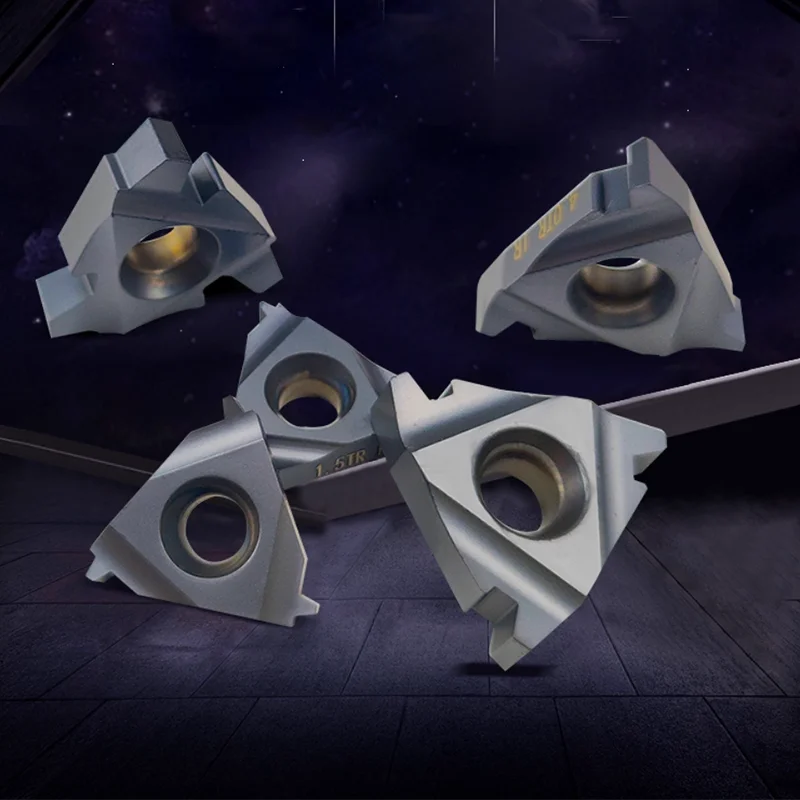 

5PCS CNC 30° Rectangular T-Shaped Tooth Turning Insert External Thread Cutter Grain 16ER -2.0TR Internal Thread Inserts