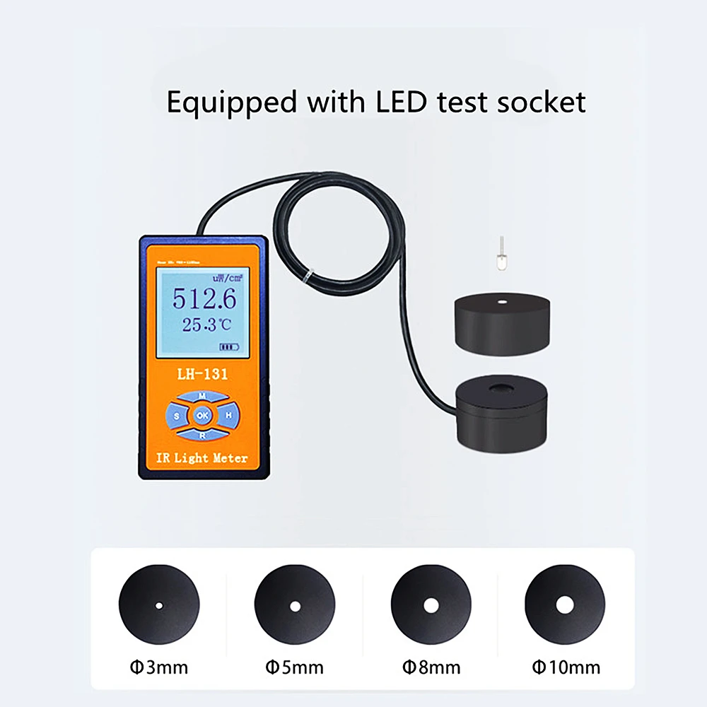 LH-131 Infrared Power Meter Solar Film Heat Insulation Performance Display Stand Barrier Rate Tester With LED Test Socket