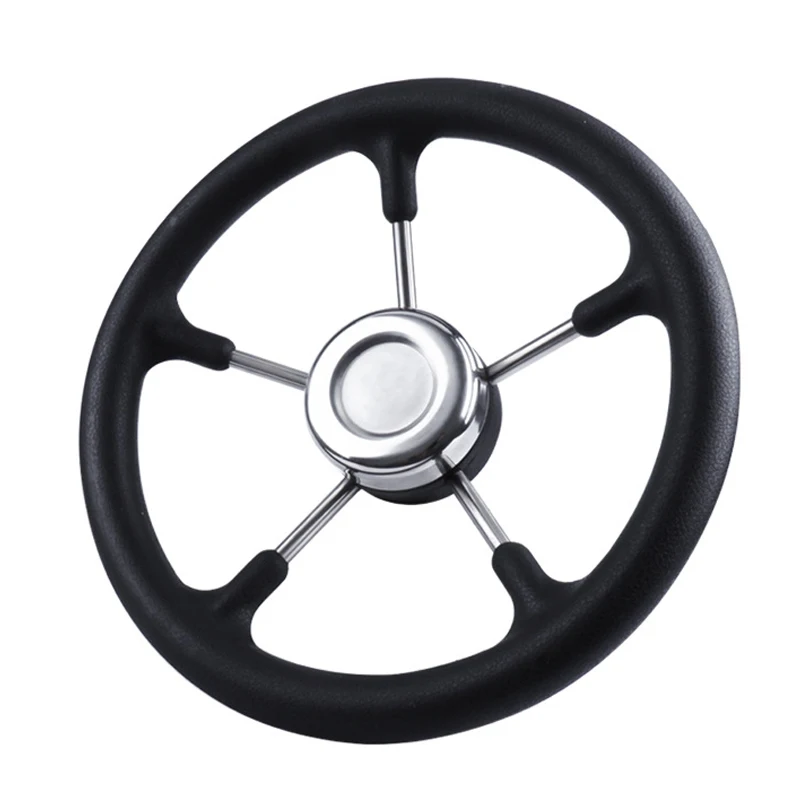 13 Inch Marine Steering Wheel Stainless Steel Foam Anti Slip Grip Boat Steering Wheel Yacht Hardware Replacement Accessory