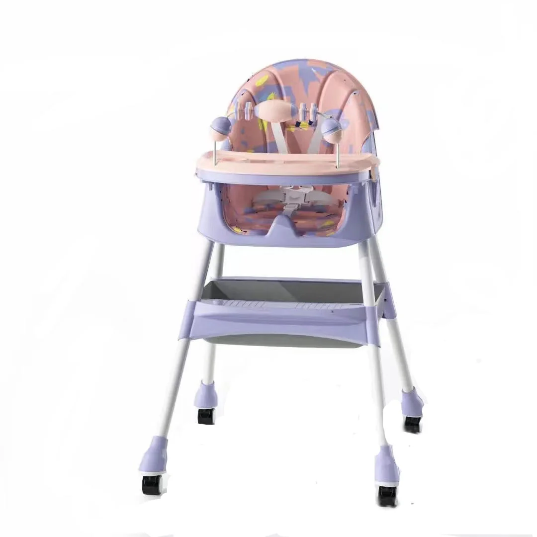 

multiple purpose foldable portable 6 months to 3 years infant baby safety high feeding dining table chair with safety seat belt