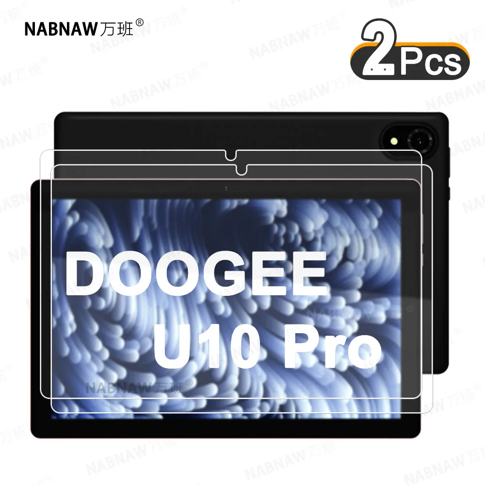 2 Pieces HD Scratch Proof Screen Protector Tempered Glass For DOOGEE U10 Pro 10.1 Tablet Oil-coating Film Free Bubble