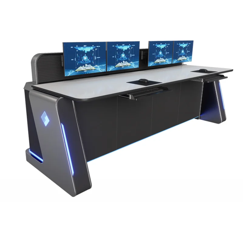 custom.Commercial Office Computer Desk Hot Sale Steel Frame Command Center Console with Adjustable Height Ergonomics Console