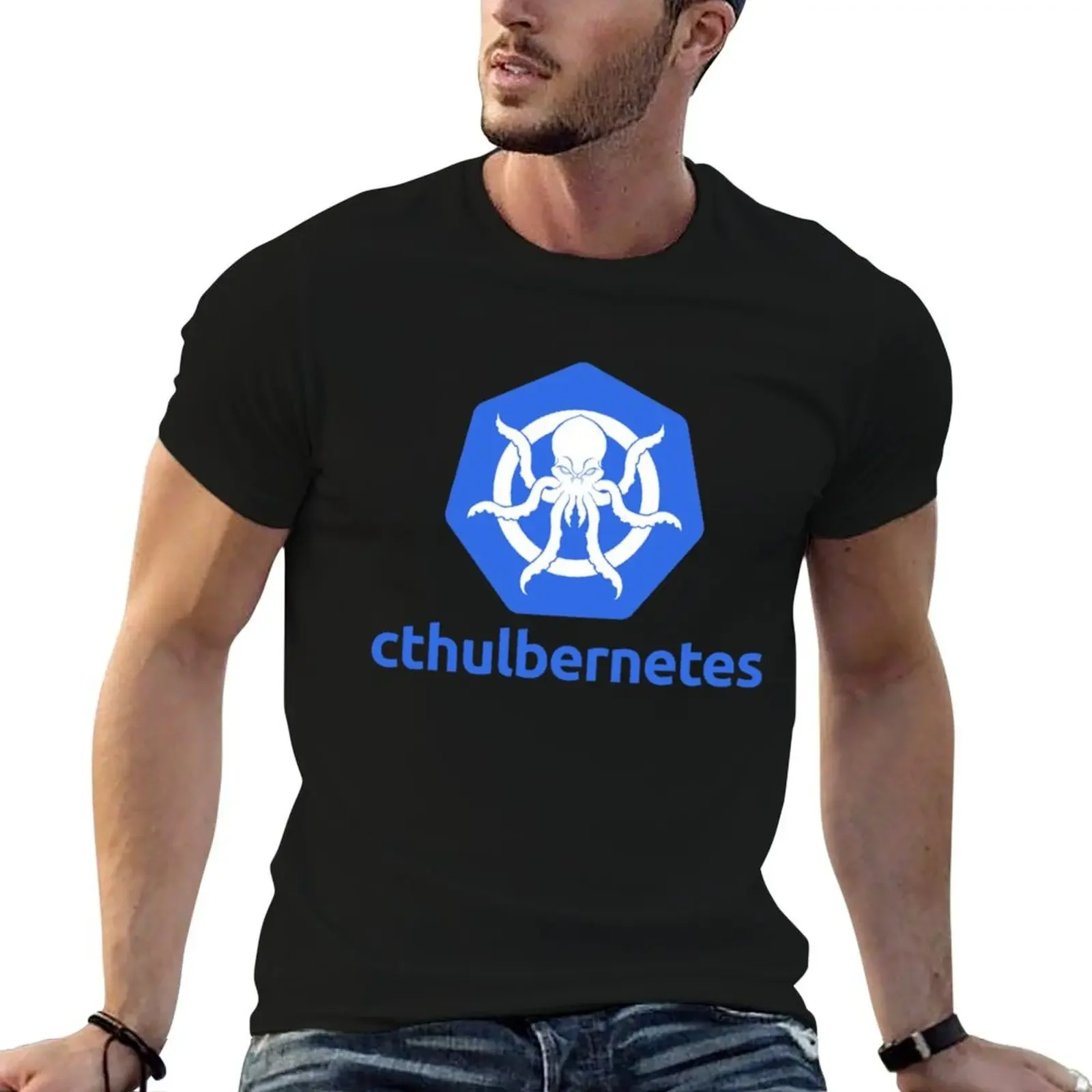 

Cthulbernetes Kubernetes goal T-Shirt shirts graphic summer tops mens t shirt graphic