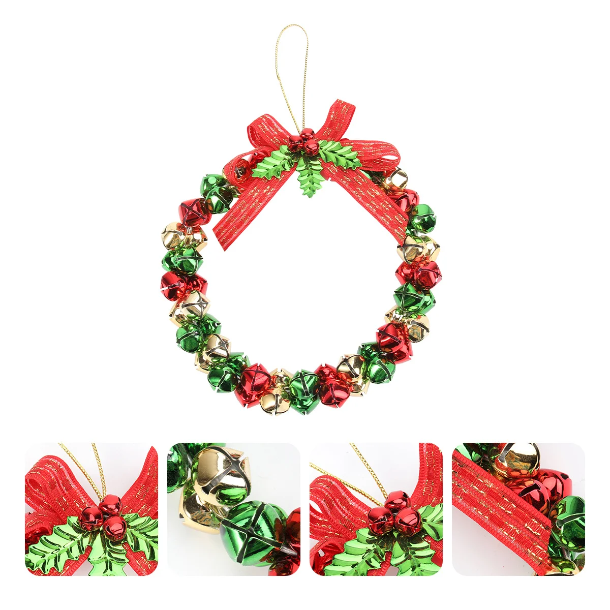 

1Pcs Christmas Bell Wreath Premium Colorful Bells Hanging Pendant Decorative Garland Christmas Wall Ornament Home Party Supply