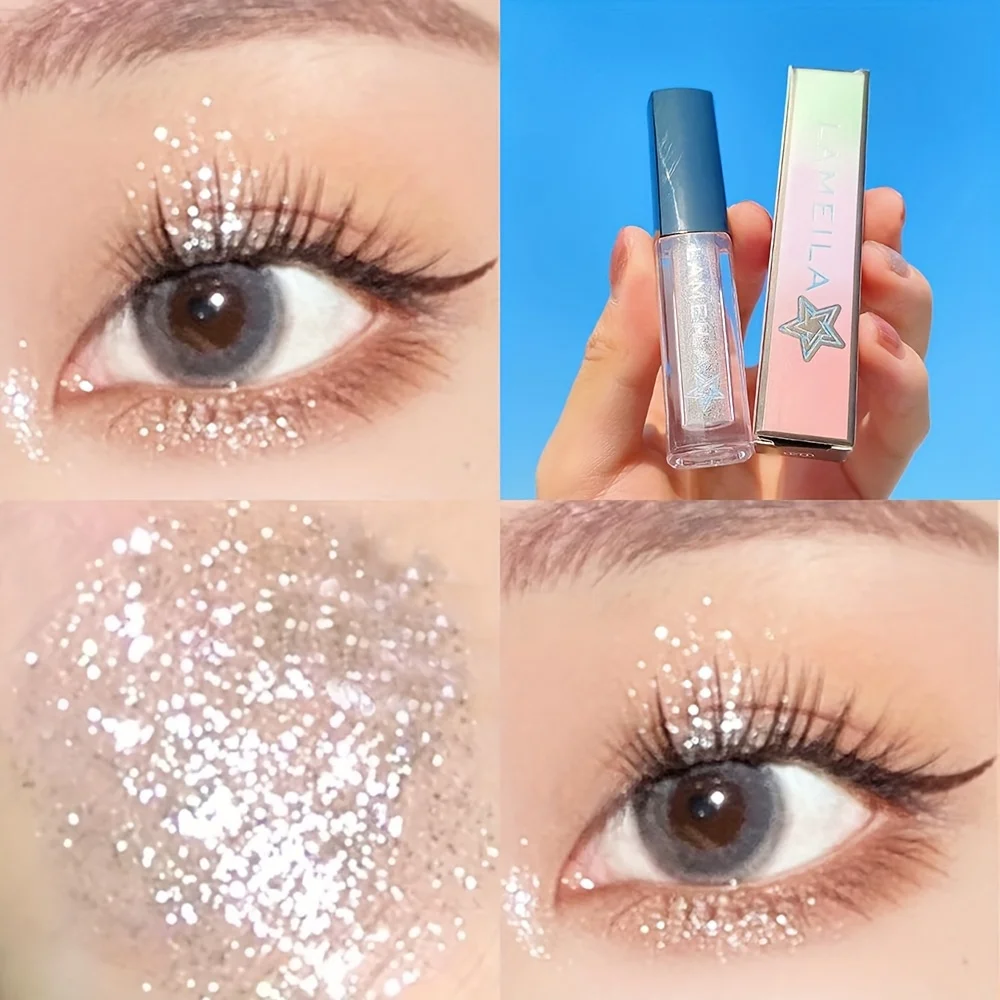 5色リキッドアイシャドウ リキッドリフト ブライトクリスタルバースト 高光沢パールアイシャドウペン グリッターパウダー スパンコールアイシャドウ