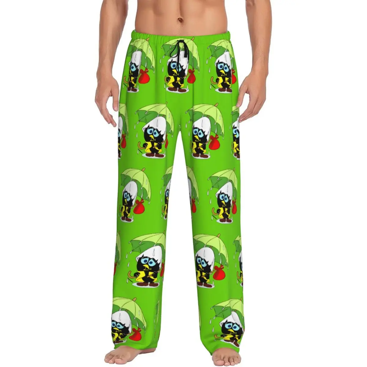 

Custom Men's Calimero Pajama Pants Print Cute Cartoon Sleep Sleepwear Bottoms with Pockets
