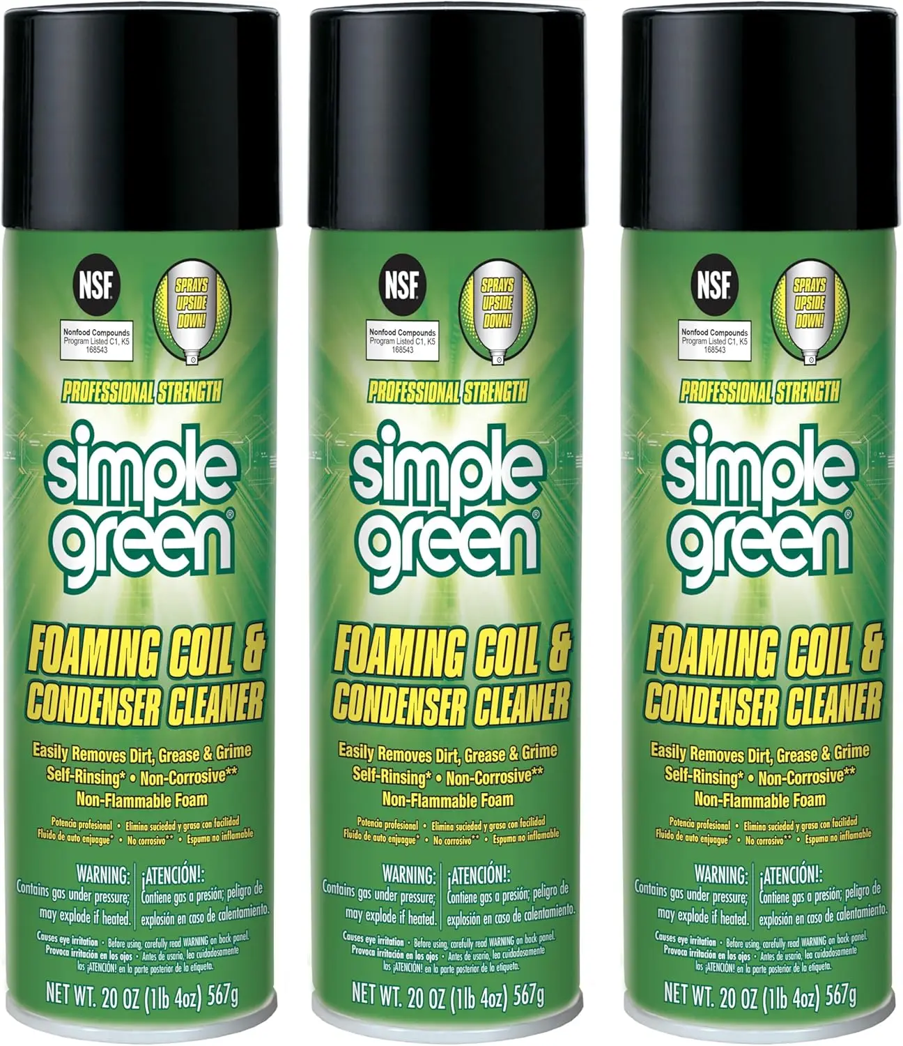 

Coil Cleaner Foaming Aerosol 20oz Pack of 3 for HVAC Units