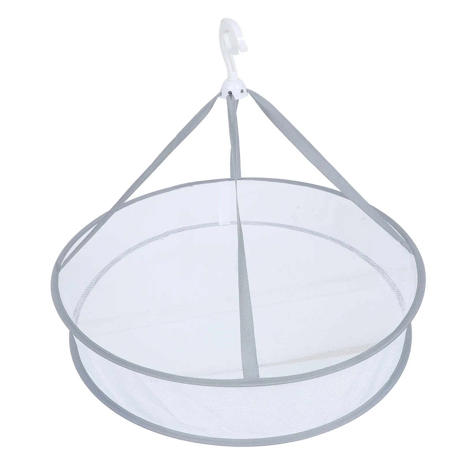 

Folding Clothes Hanger Basket Mesh Rack Household Clothes Drying Basket Foldable Hanging Laundry Container Sturdy Polyester
