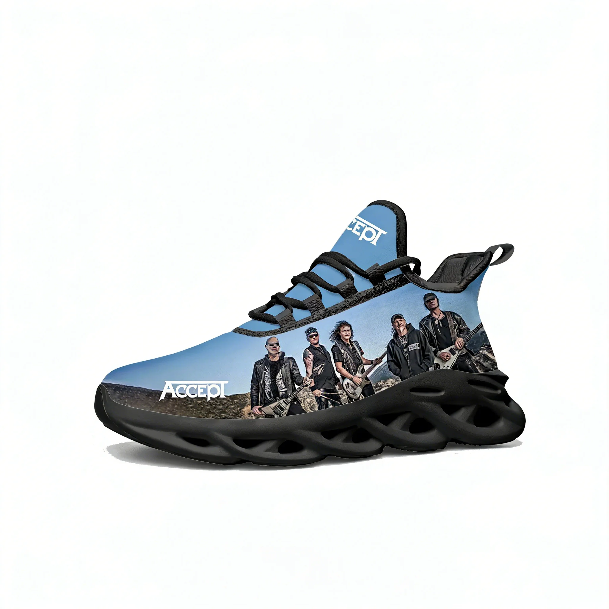 

Accept Band Lace Mesh Shoes Flat Sneaker Men Women Sports Running Shoe High Quality Sports Sneakers Comfortable Custom Footwe