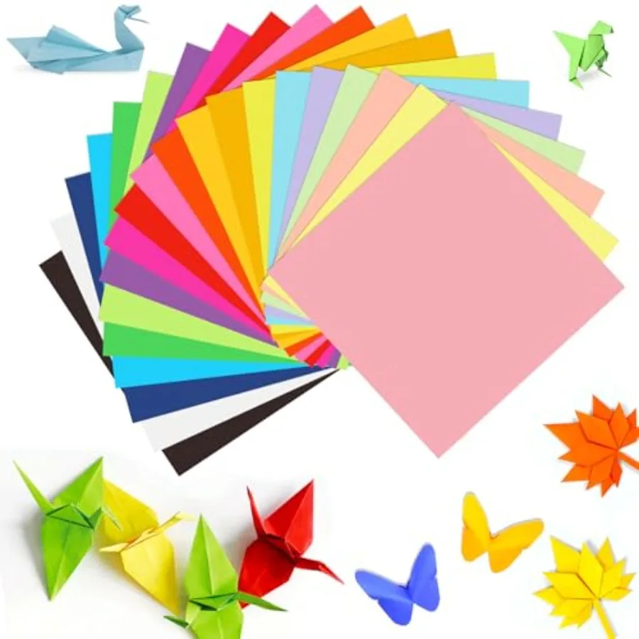 

300 Sheets 6" Square Origami Paper, 20 Colors Origami Paper 6x6, Double Sided Color Origami Papers for Beginner, OrigamiPaper f