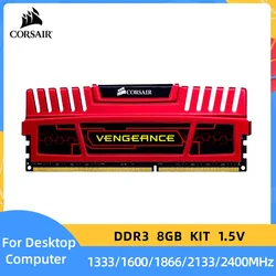 Corsair-vengance Lpx ddr3デスクトップメモリキット,8GB, 16GB, 2133MHz, 2400MHz, 1866MHz, 1600MHz, 1333mhz,1.5 mhz,PC-19200 mhz,240pin dimm,17000 v,v,