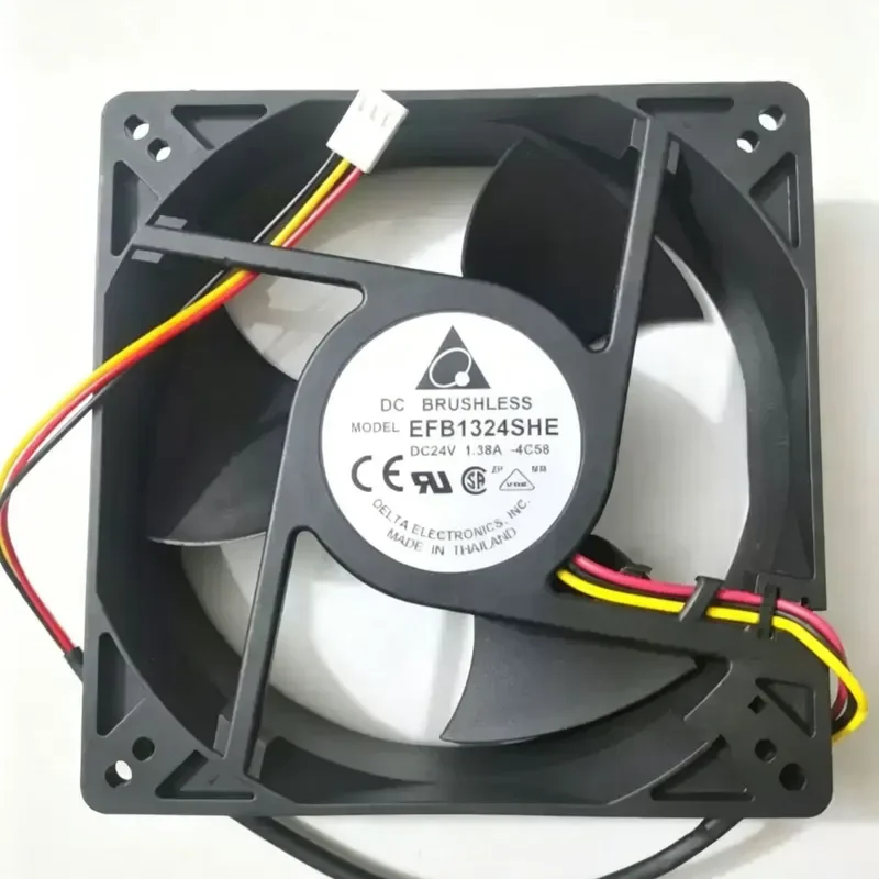Original EFB1324SHE Fan for Danfoss Inverter Equipment Model 12738 12.7 cm 24 V 1.38 A