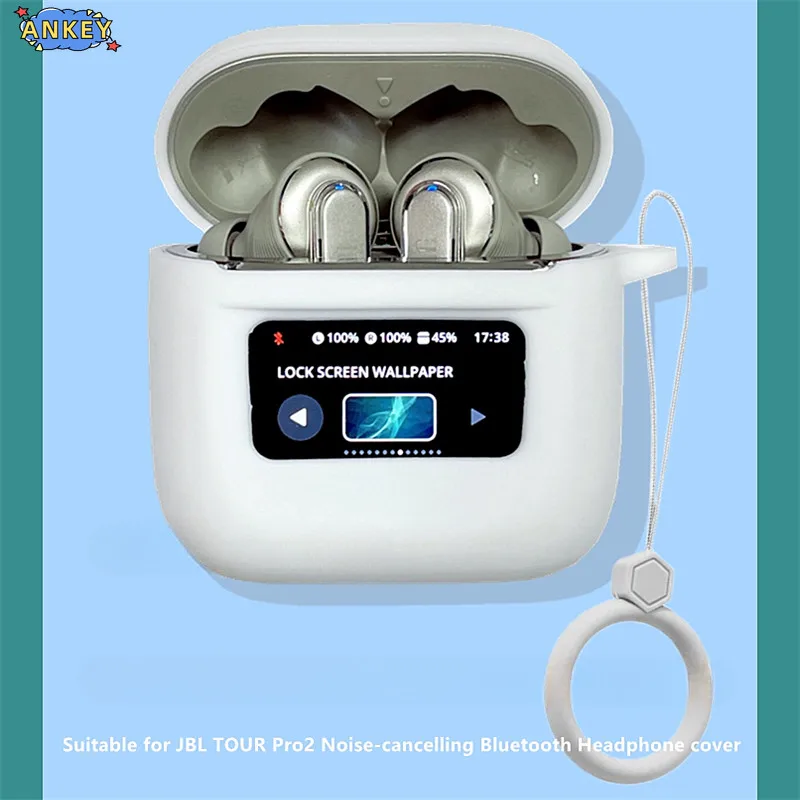 for JBL Tour Pro 3 , Tour Pro 2 Case Protective Earphone Cover Ring Anti-fall Soft Silicone Wireless Bluetooth Earbuds Shell