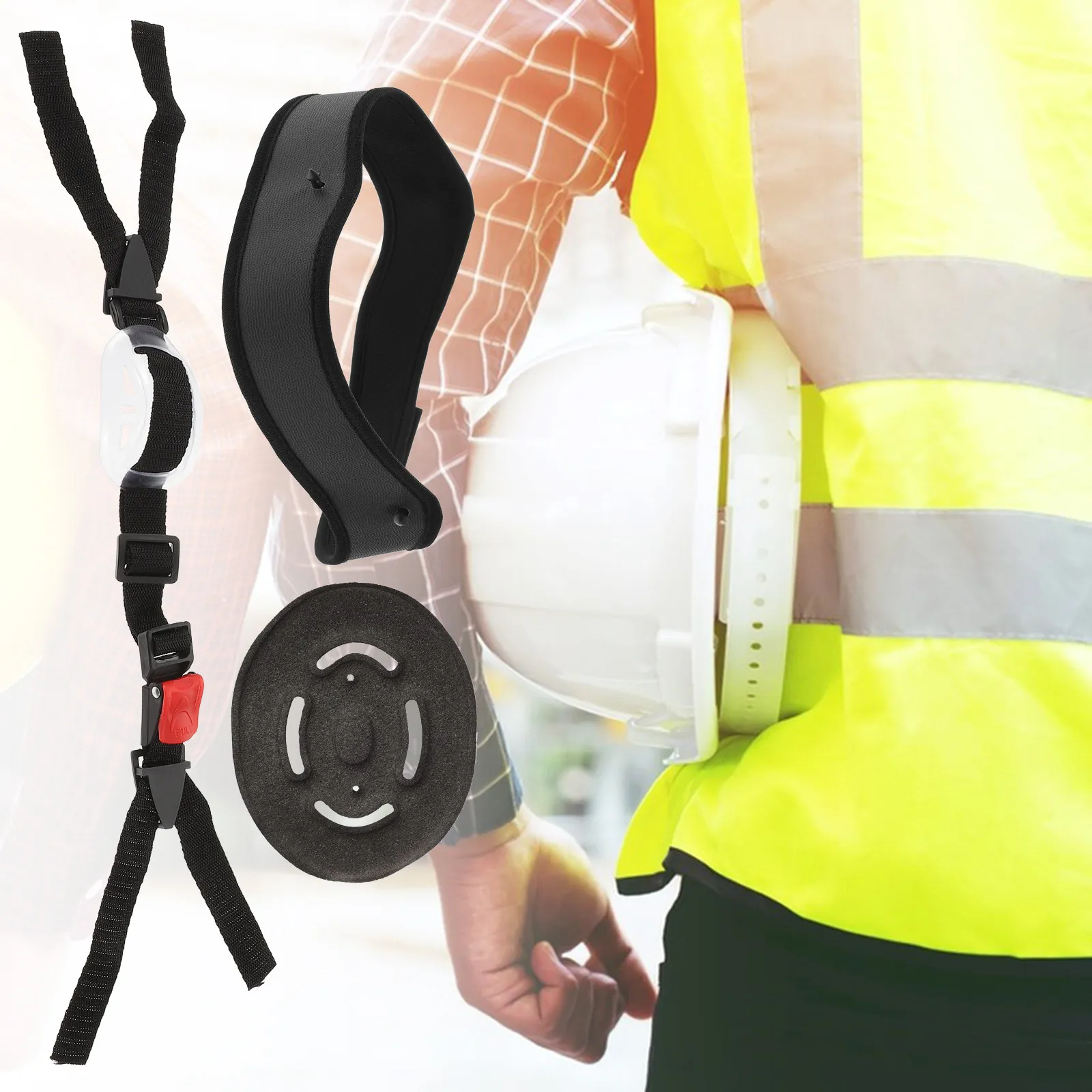 

2Sets Hard Hat Protection Kit Premium Breathable Safety Insert Liner with Chin Strap Sweatband for Construction