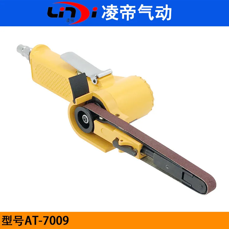 Taiwan Lingdi AT-7009 Pneumatic Belt Machine, Handheld Abrasive Cloth Ring Belt  Grinding Machine 10 * 330 Edging