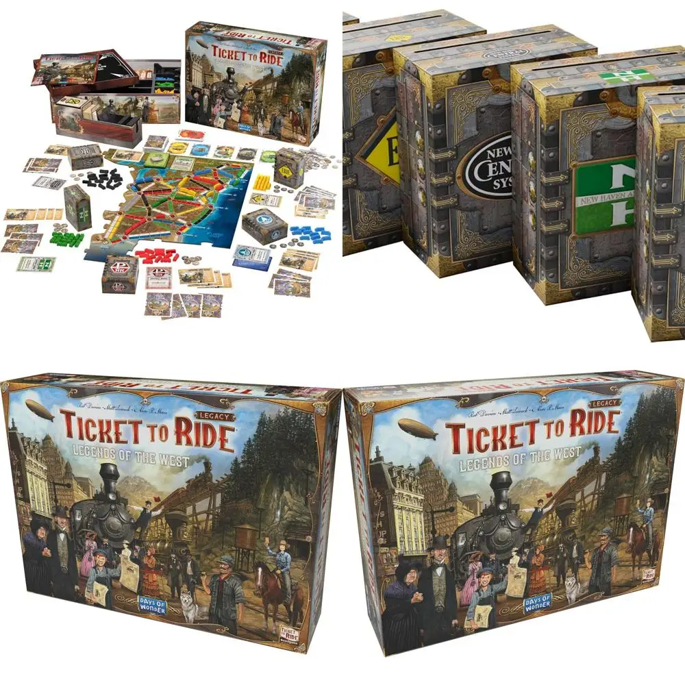 

Ticket to Ride Legacy: Westbound - Epic Train Journey Board Game for Ages 10+, 2-5 Players, 20-90 Min