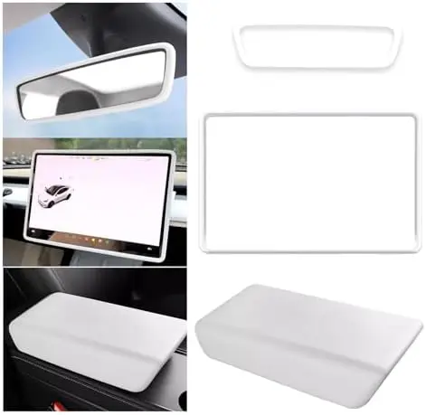 

Защитная пленка и накладка на центральную консоль для Tesla Model 3/Y - белая (комплект из 3 предметов) 2017-2024