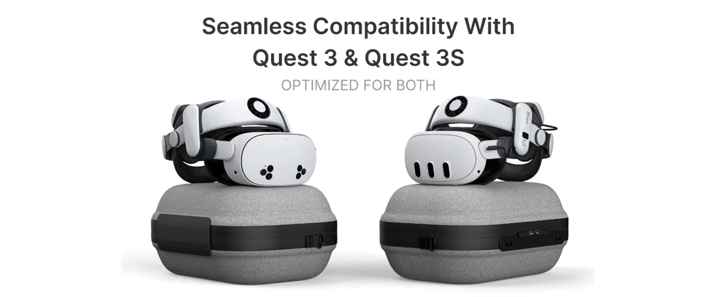 BOBOVR C3 Tragetasche für Meta Quest 3/3s und BOBOVR S3PRO Kopfgurt-Tragetasche für erweitertes Reise-VR-Zubehör – Detail 1