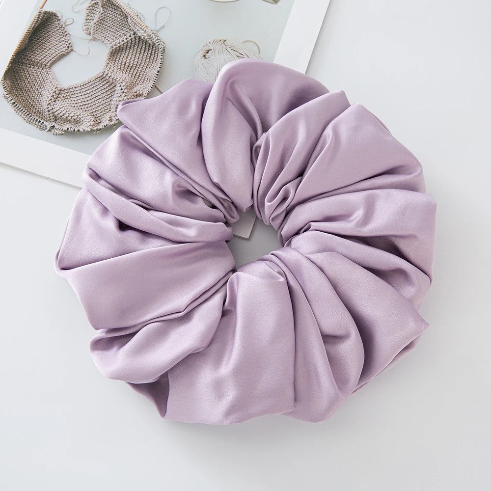 Große Satin-Scrunchies: Übergroße Jumbo-Haargummis für Muslimas, Volumen-Gebende Haarbänder mit Sorgfältiger Verarbeitung – Detail 5