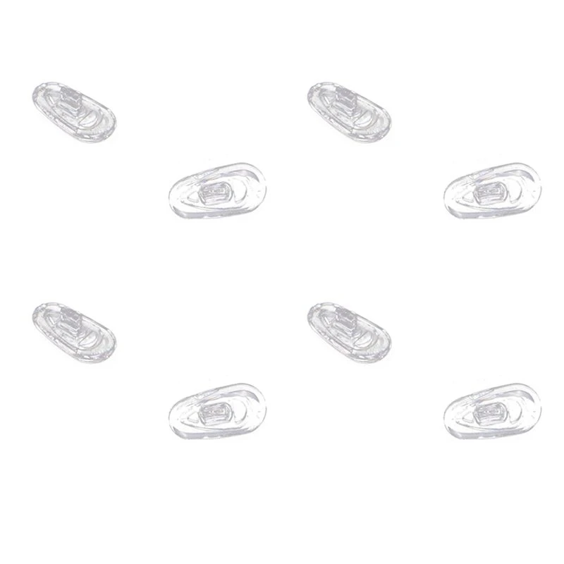 NEW-100 Pairs Silicone Eyeglass Nose Pads Oval Push On