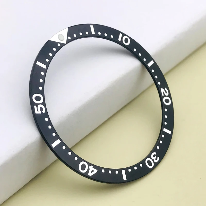 39mm Flat Bezel insert Seiko Turtle Aluminium Bezel Sub Ring Fits NH35 NH36 SKX 6105 6309 diving watch cases man watch parts