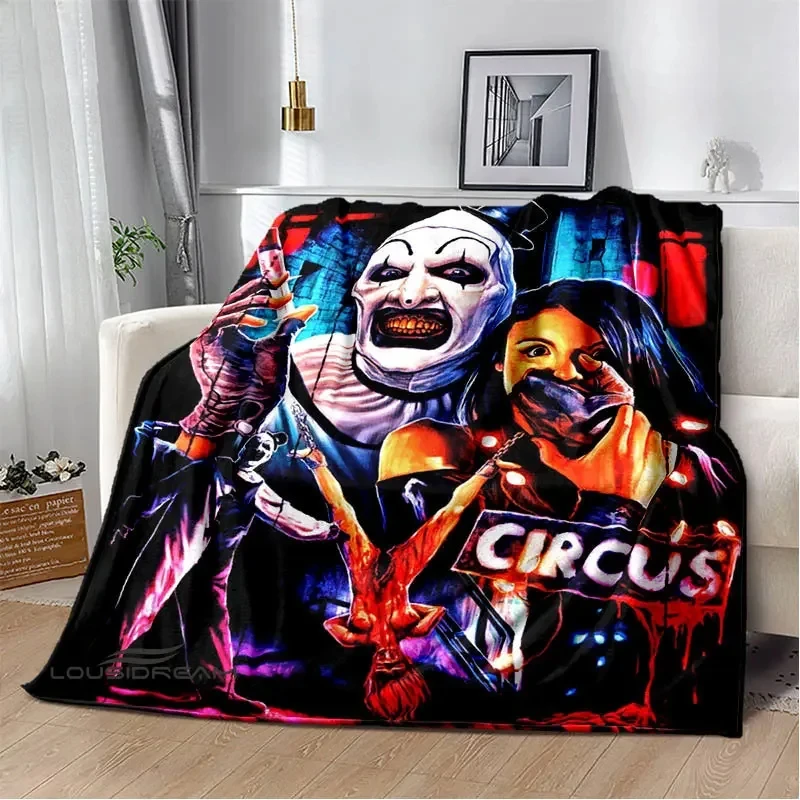 Terrifier Horror Movie Printing Blankets Fashion Warm Blanket Flannel Soft And Comfortable Blanket Picnic Blanket Birthday Gift