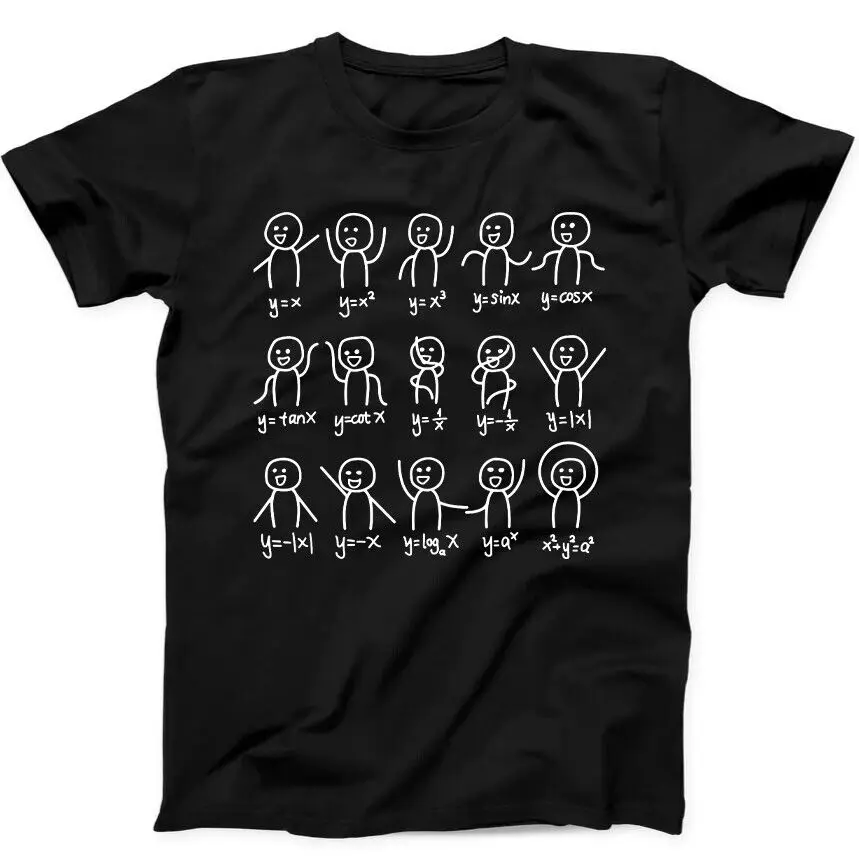 Funny Algebra Dance Graph Figures Math Equation Joke Gift Tee Black T Shirt 99