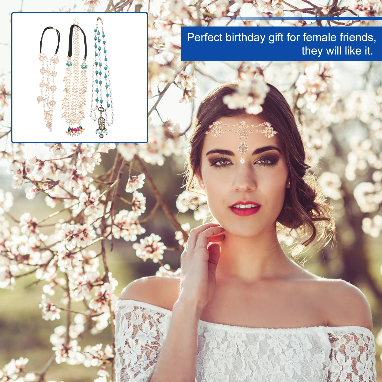 

3 шт., жемчужная цепочка, хрустальная подвеска, головной убор, свадебный богемный декор, свадебная повязка для волос, богемный головной убор, праздничные головные уборы