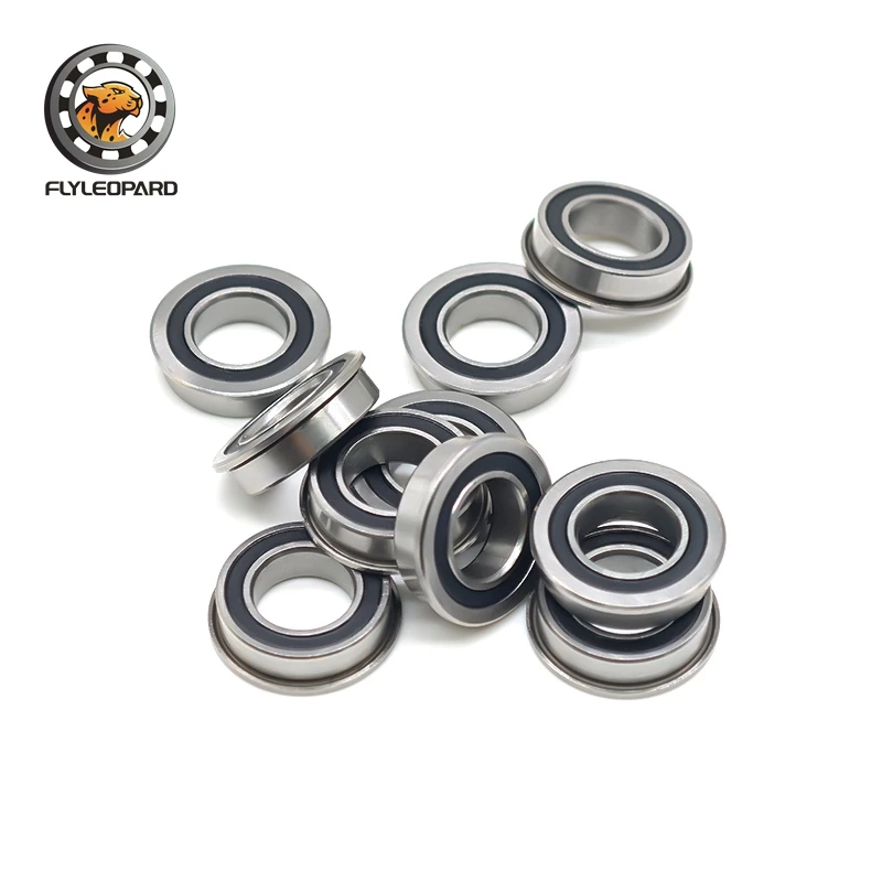 2P F623RS 3X10X4  Flanged Ball Bearing ABEC-7 RS Rubber Seal 3D Printer CNC Miniature Bearings F625RS 5X16X5 F695RS 5x13x4
