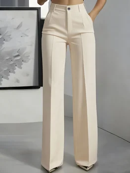 High-Waist Draped Straight Formal Pants 4 New 2026 Women's High-Waisted Draped Straight-Cut Suit Pants Simple European American Cross-Border Fashion for Women 4