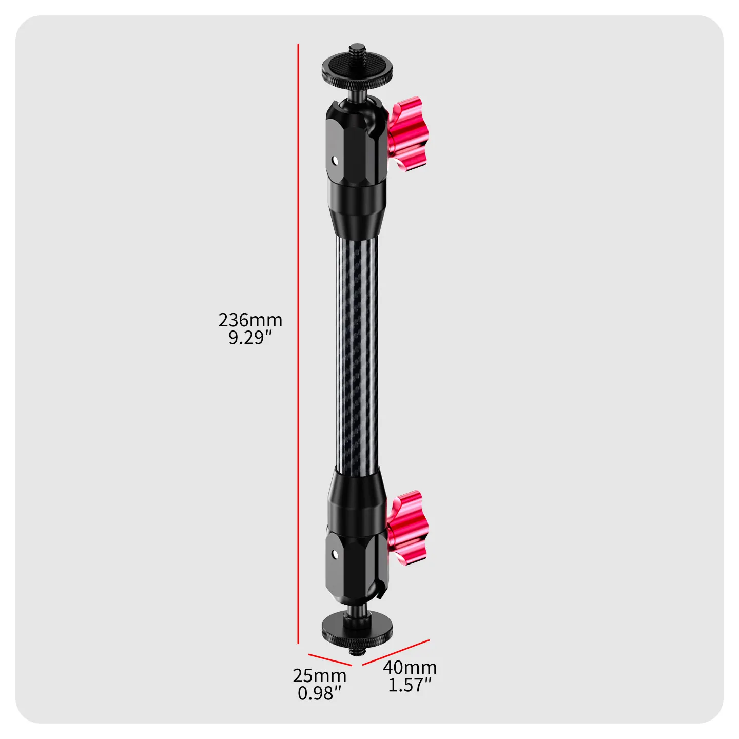 Action-Kamera Verlängerungsarm Videoleuchte Selfie-Stick Helmhalterung Einbeinstativ 1/4 Stativhalterung für Gopro Insta360 OSMO Nano – Detail 13
