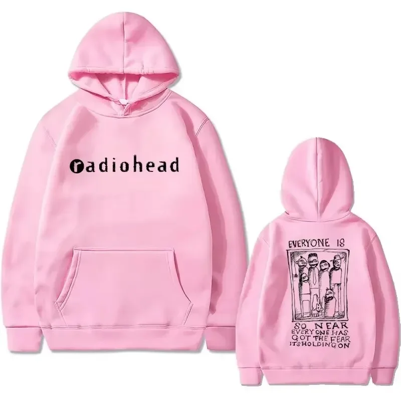 Unisex-Hoodie mit Radiohead-Rockband-Print, lässiger Sweatshirt, Retro-Herren-Pullover im Gothic-Streetwear-Stil für Herbst und Winter. – Detail 10
