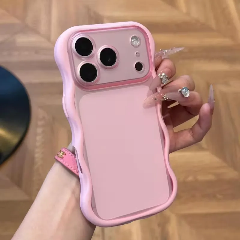 Neue luxuriöse Handyhülle mit Wellenlinien, matt, für iPhone 18 Pro Max 16 15 14 13 12 11 Pro Max, stoßfest, weiche Silikonhülle