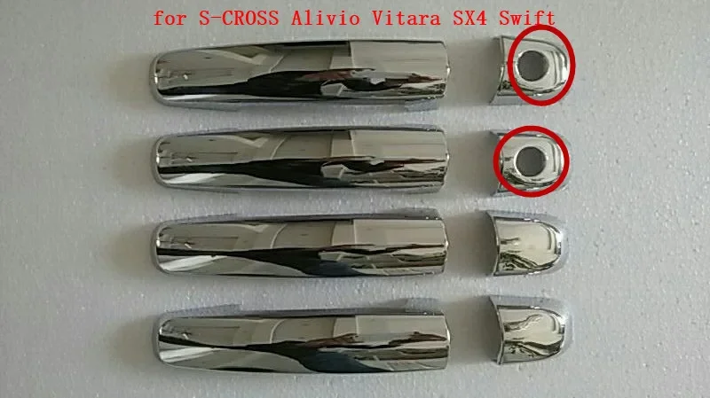 Car Accessories ABS Chrome Car Door Handles Bowl Cover Trim Door Handle Trim for Suzuki S-CROSS Alivio Vitara SX4 Swift