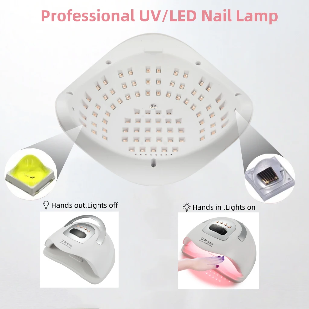 SUN X23 Max 81 المصابيح مجفف أظافر قوي مع شاشة كبيرة تعمل باللمس LED مسمار مصباح لعلاج جميع طلاء الأظافر هلامي التجفيف المهني