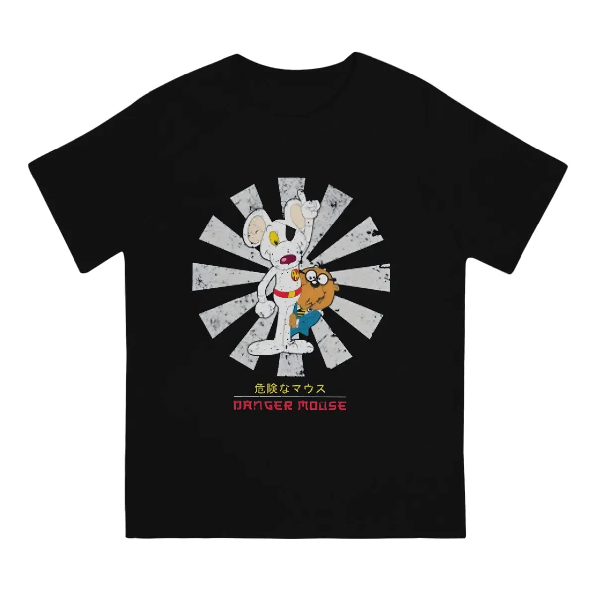 Danger Mouse  Japanese Men T Shirt Danger mouse Vintage Tee Shirt Short Sleeve Crew Neck T-Shirt 100% Cotton Party Clothing