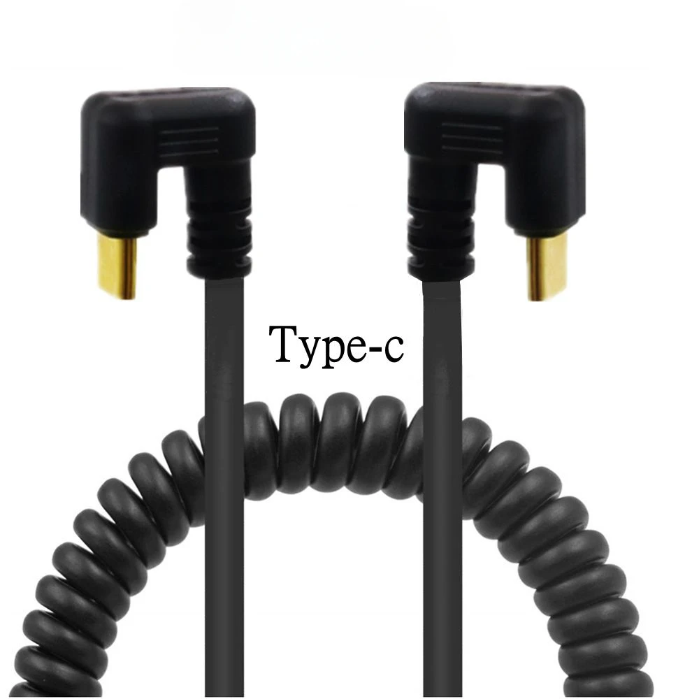 مطلية بالذهب زاوية مزدوجة نوع C ذكر إلى كابل على شكل حرف U ، شحن البيانات ، تمتد ، 10Gbps ، 4K ، 60Hz ، USB 3.1 ، USB 3.1 #3