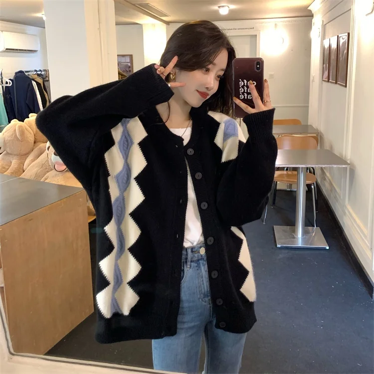 

Laid-ba Sle plus Size Women's Casual Top Coat Cardigan Sweater Spring Autumn Winter Loose Fit Comfortable Cotton Blend