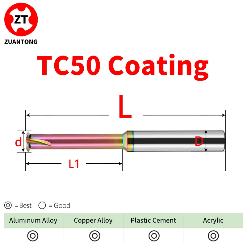 

ZUANTONG Single Tooth Thread Milling cutter Carbide Tungsten Steel M1.4 M1.6 M2 M2.5 M3 M4 M5 M6 M8 M10 M12 M14 M16 X100L cutter
