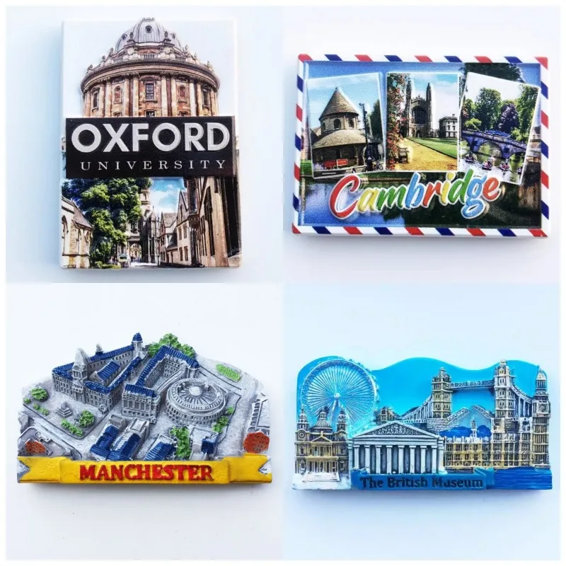 England Manchester Fridge Magnets United Kingdom Tourist Souvenirs Scotland Wales Oxford Cambridge Fridge Stickers Gifts