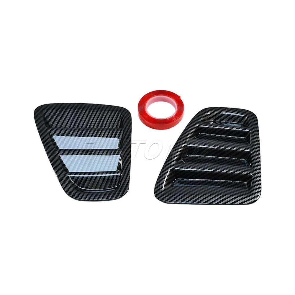 ABS لامع أسود/الكربون نظرة الخلفية الذيل غطاء خفيف ملصق مزخرفة لشركة فيات 500 Abarth 595 695 2016-2024 #3