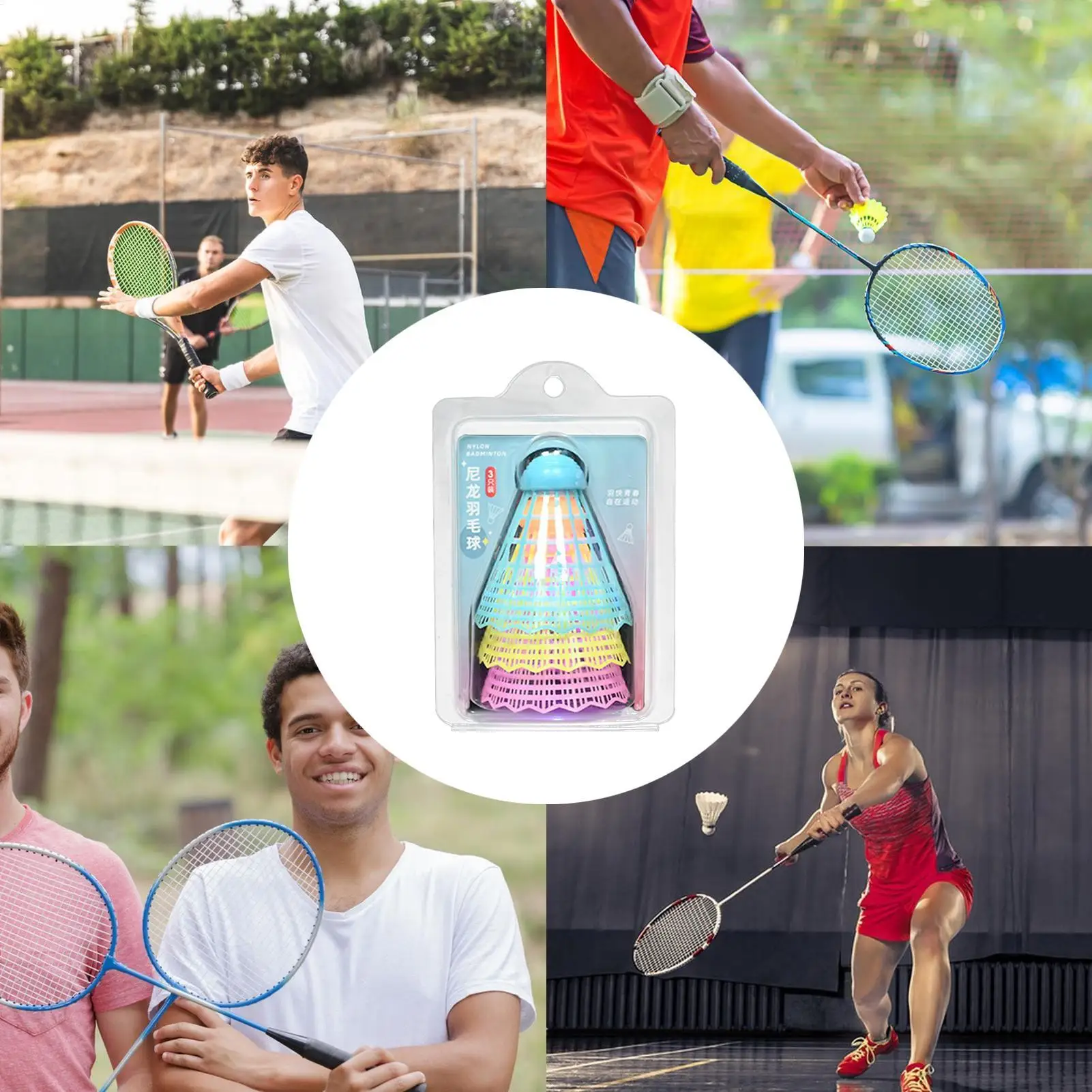 Led كرة الريشة 3 قطع يتوهج في الظلام Led كرة الريشة الريشة النايلون معدات التدريب المحمولة للأطفال البالغين الفناء الخلفي الشاطئ
