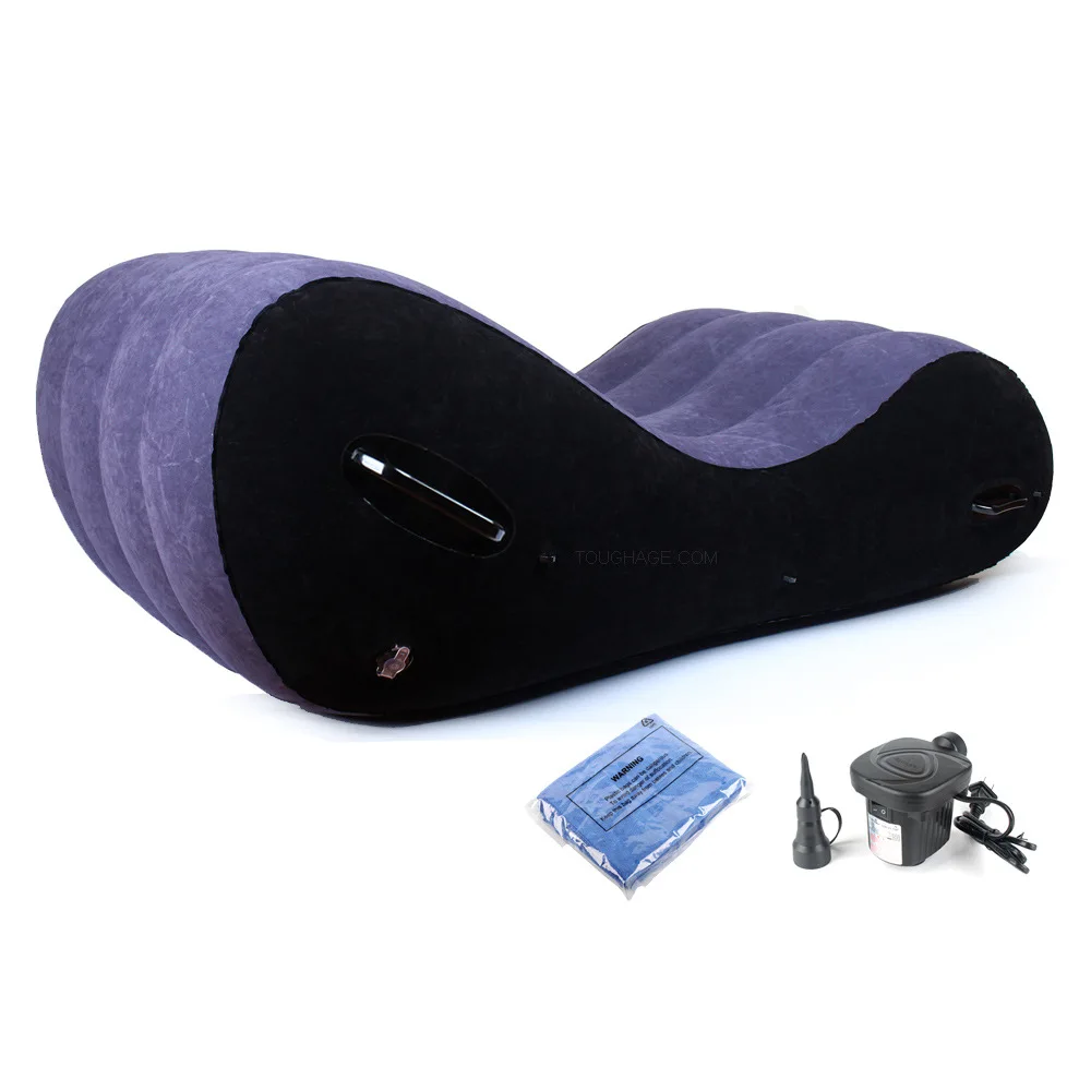 Inflatable Sex Sofa Sex Chair PVC Rubber Nylon Portable Magic Sofa Sex Toy Furniture PVC Flocking Bed For Deeper Position