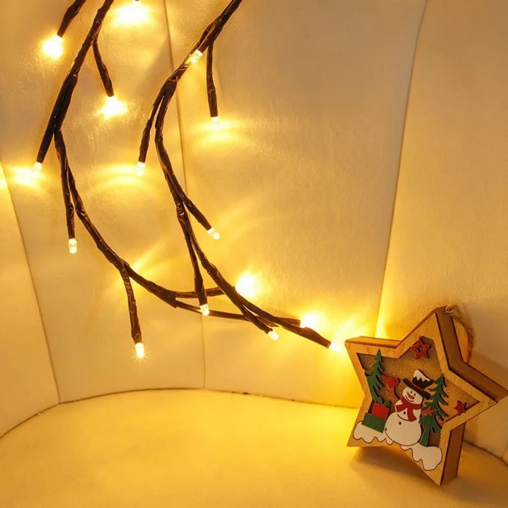 New 72/96/144 LED Tree Vine Light USB Lighting Form LED Lights String Simulation Rattan Christmas LED String Fireplace