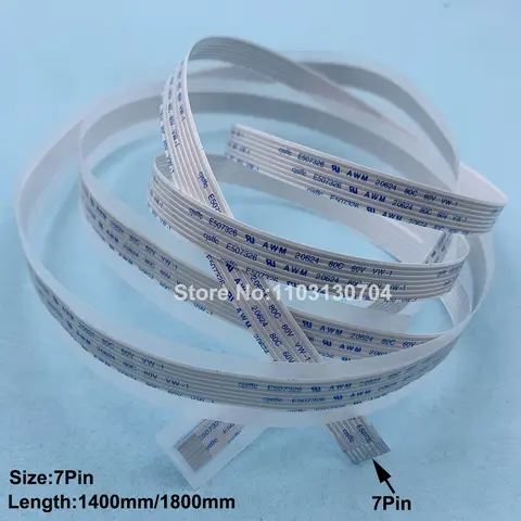 1PC Cutting Plotter Liyu Date Cable 7Pin 1.4M 1.8M for LiYu SC631 SC801 TC1261 SC-1261E Cutter Carriage Board FFC Flat Cables
