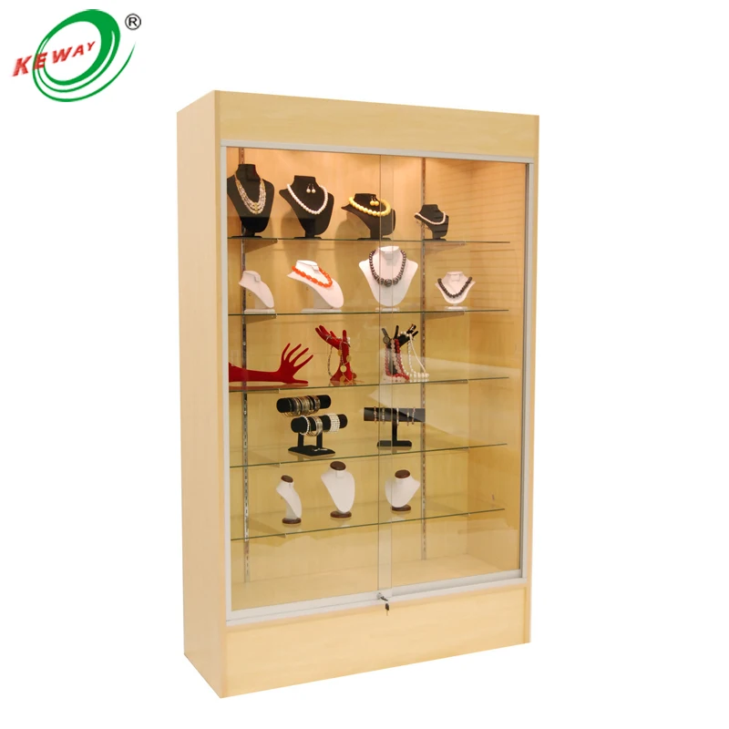 Custom glass display cases retail glass display cabinet showcase