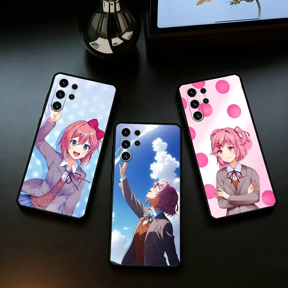 DDLC N-Natsuki Phone Case For Samsung S25,24,21,22,23,30,Ultra,20,Plus,Fe,Lite,Note Soft Black Cover
