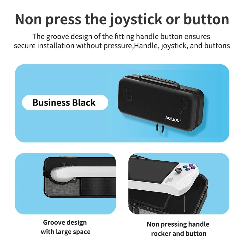 حافظة صلبة متينة من مادة EVA لوحدة التحكم المحمولة Asus ROG Ally - حقيبة تخزين واقية مع مقصورات داخلية لملحقات الألعاب